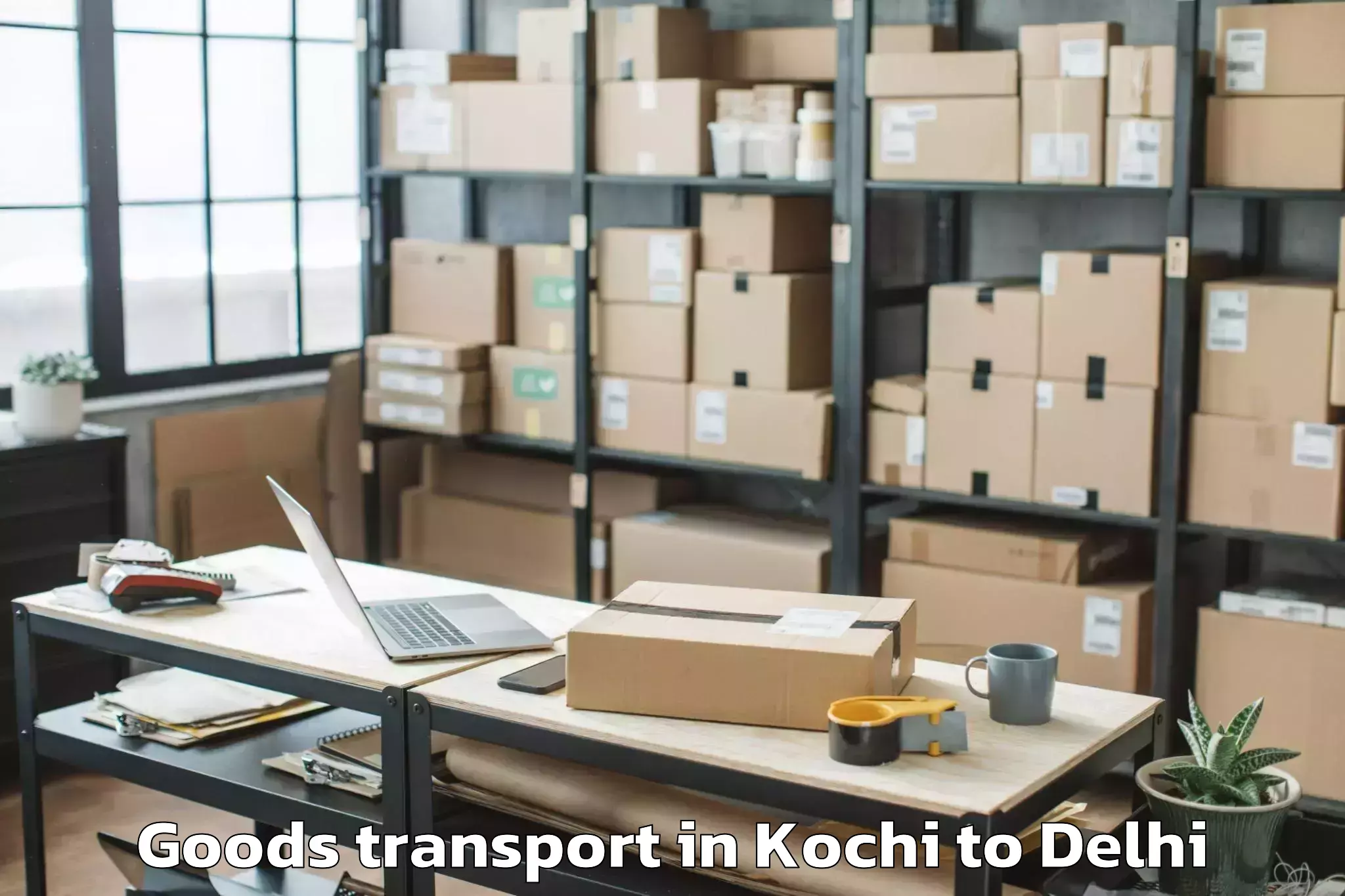 Get Kochi to Dlf Emporio Mall Goods Transport